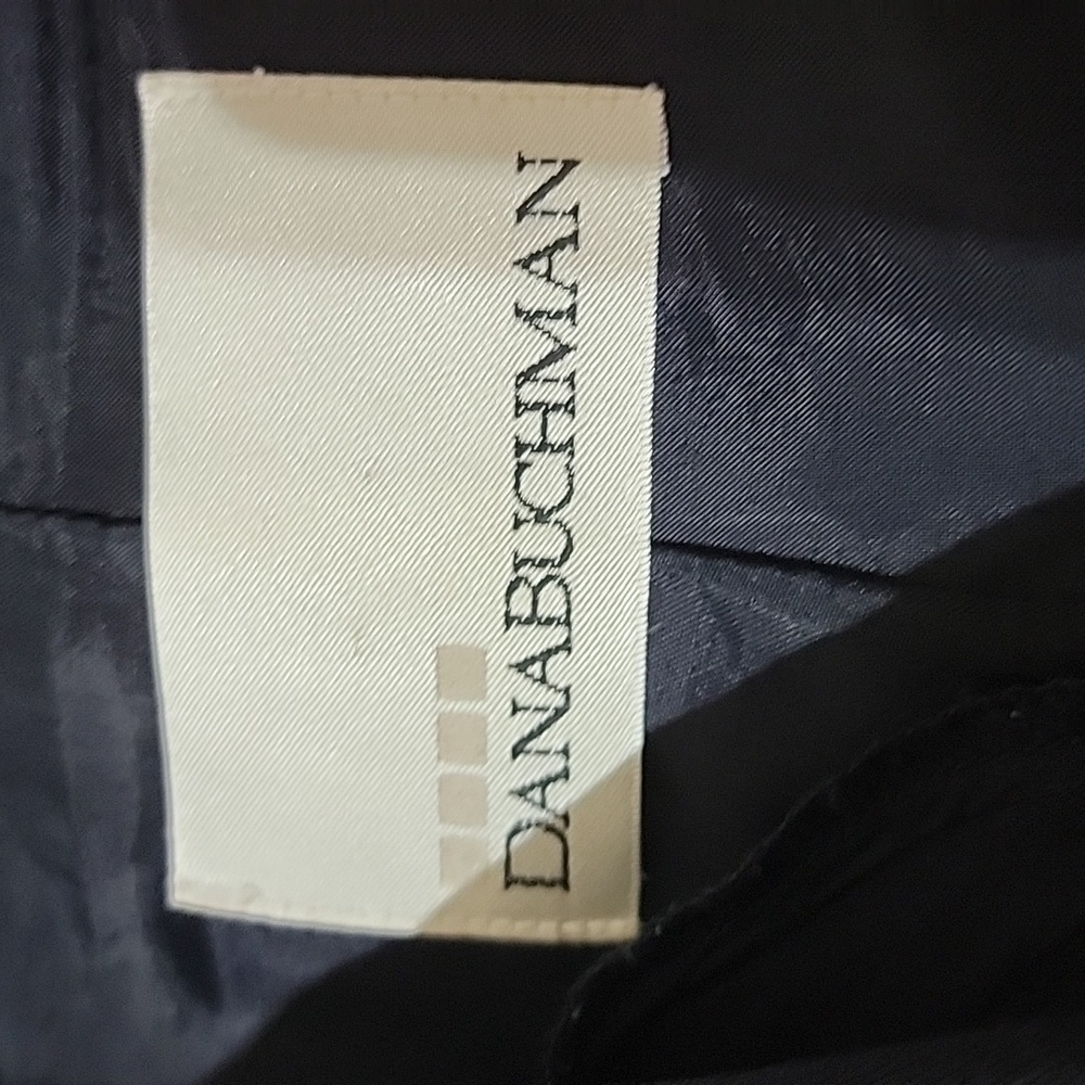 Vintage Bloomie’s Dana Buchman Fine Wool Navy Duster Jacket w/Gold Buttons - Picture 7 of 8